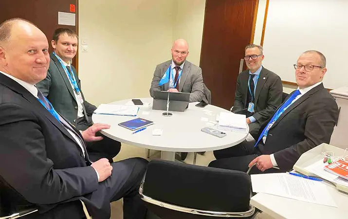 Белорусская делегация из представителей системы здравоохранения в Женеве
